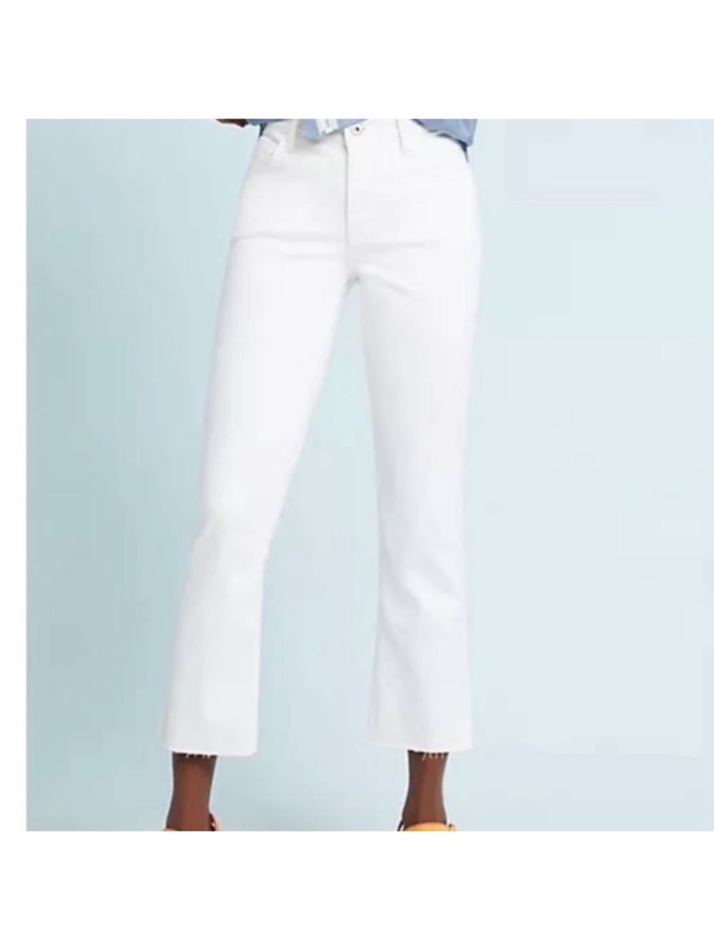 Pilcro and the Letterpress Anthropologie white jeans